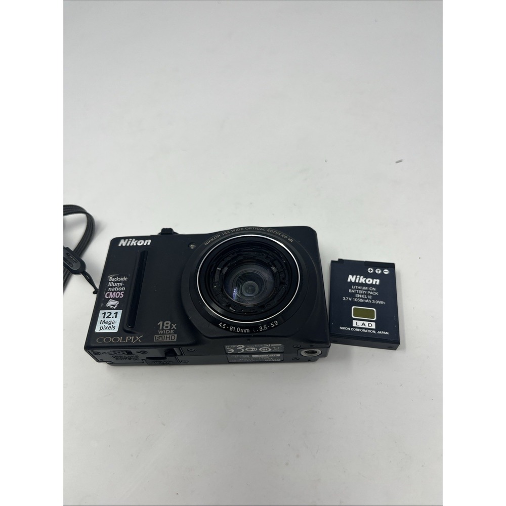 Nikon Coolpix S9100 12.1MP Digital Camera – Black –‎ For Parts Repair